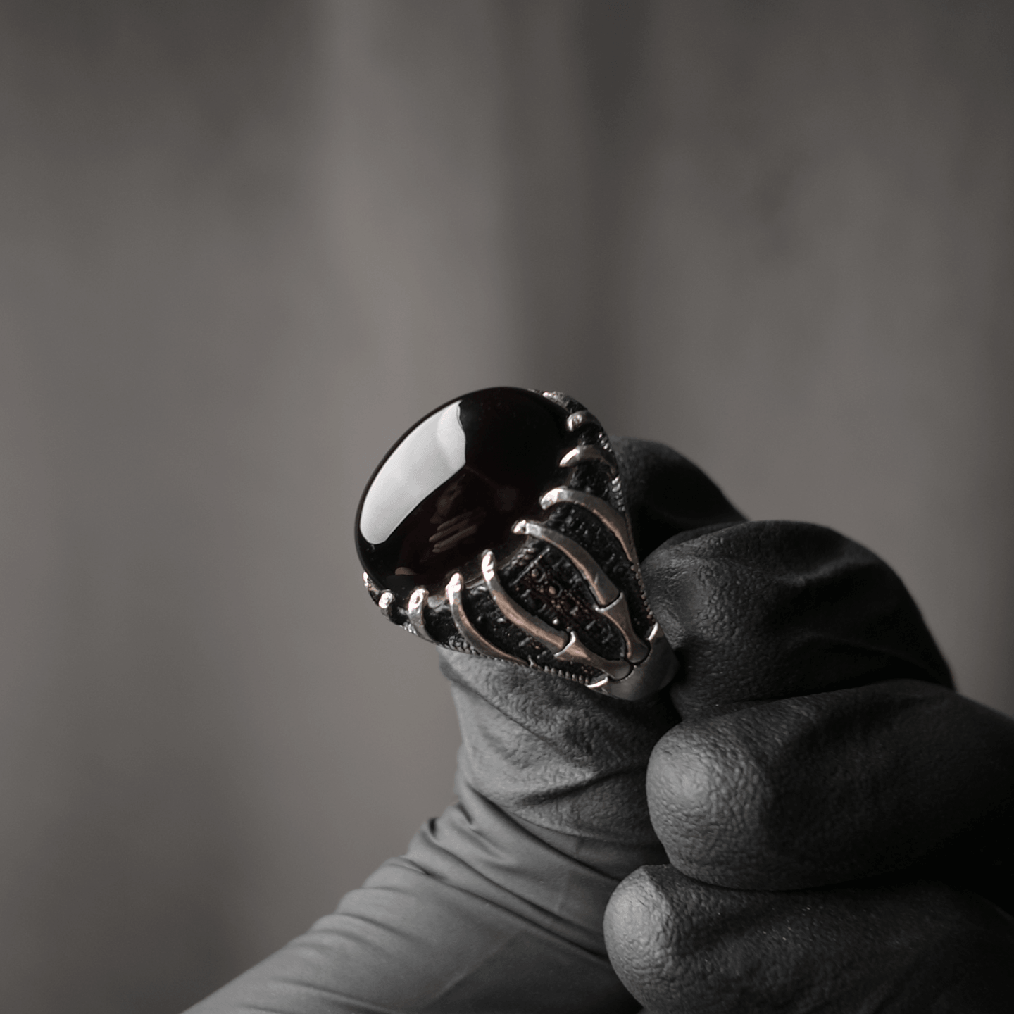 Death Grip Aqeeq Ring (Chaandi)