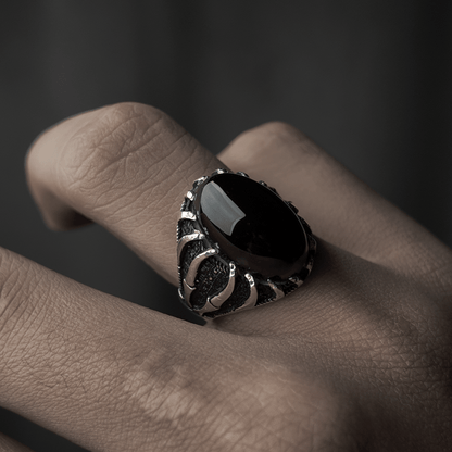 Death Grip Aqeeq Ring (Chaandi)