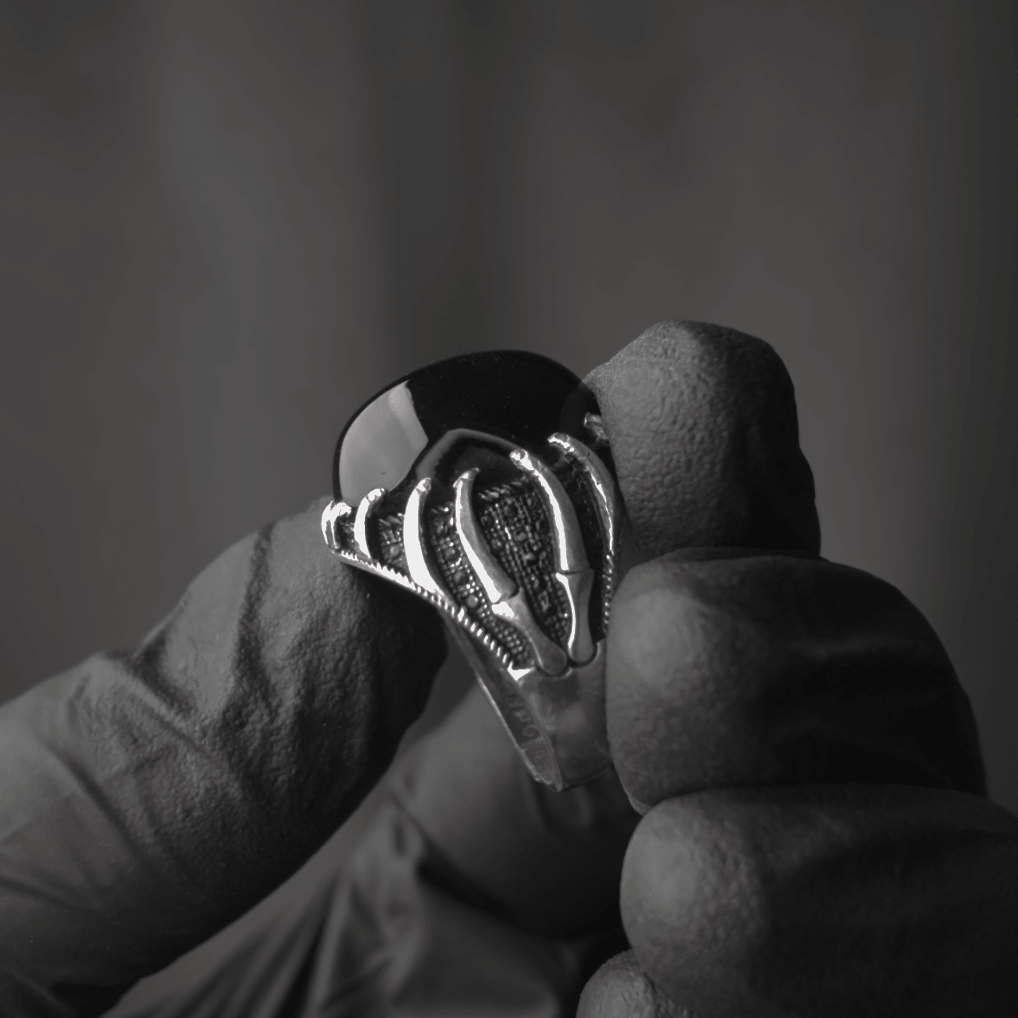 Death Grip Aqeeq Ring (Chaandi)