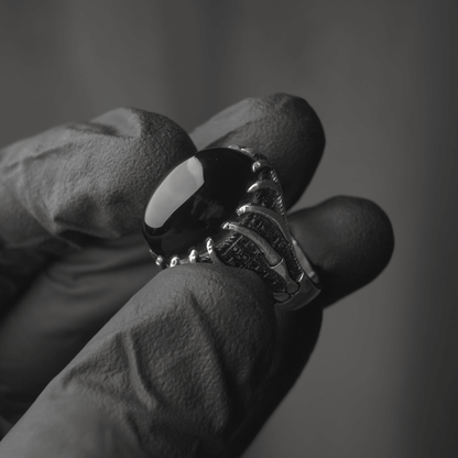 Death Grip Aqeeq Ring (Chaandi)