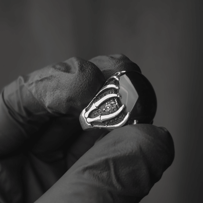 Death Grip Aqeeq Ring (Chaandi)