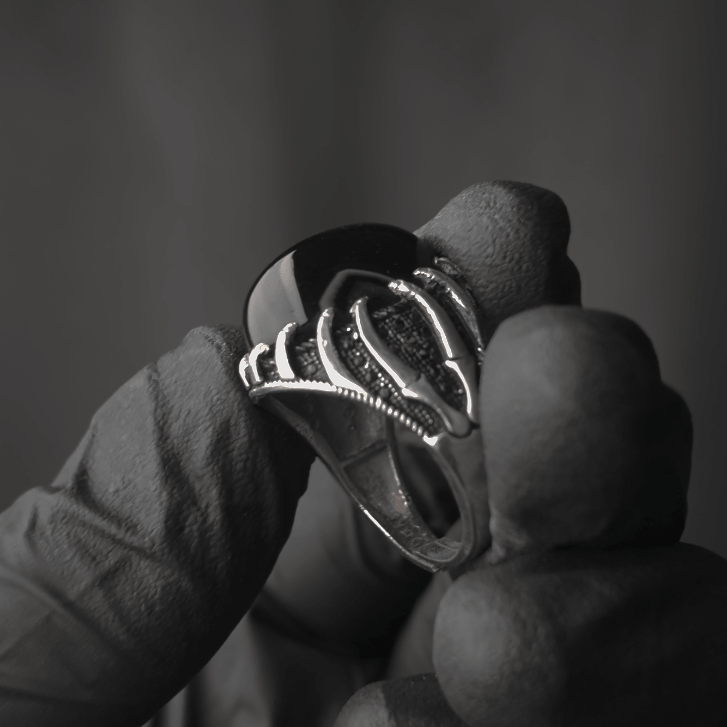 Death Grip Aqeeq Ring (Chaandi)