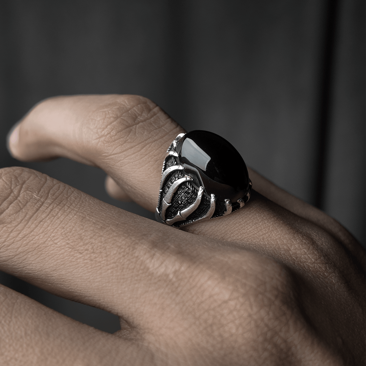 Death Grip Aqeeq Ring (Chaandi)