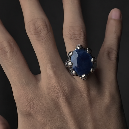 Dragon Claw Sapphire Ring (Sapphire/Neelum Stone)